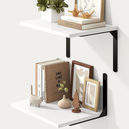 Fun Memories Floating Shelves for Wall, 12 Inch Deep Floating Shelves Set of 2 by FunMemories