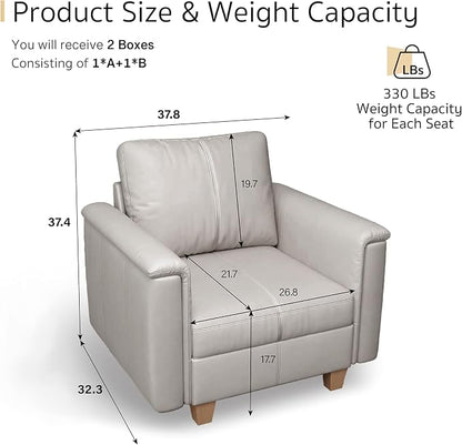 SITJOY Faux Leather Living Room Chair - Image 2