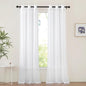 NICETOWN White Sheer Curtains 96 inches Long, Grommet Light Filtering Voile by NICETOWN
