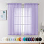 Chyhomenyc Sheer Curtains 63 Inch Length 2 Panels, Lilac | Light Filtering by Chyhomenyc