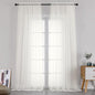 Simplebrand Ivory Sheer Curtains 120 Inches Long, Extra Long Rod Pocket Solid by Simplebrand