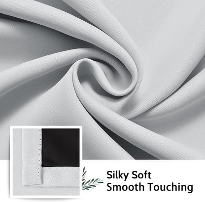 SimpleHome White 100% Blackout Curtains Room Darkening Living Room 63 Inch | - Image 7