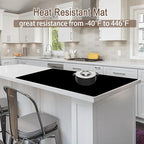 Silicone Mats for Kitchen Counter, 48"x32"(120cmx80cm) Large Heat Resistant Mat Kitchen Island Waterproof Countertop Protector Mat Nons-slip Extra Large Counter Mat, Black