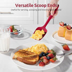 U-Taste Silicone Spatula Set with 600 Degrees Fahrenheit Heat Resistant (Red)