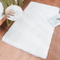ORINOVA White Faux Bunny Fluffy Fur Rug Washable Area Rugs by ORINOVA