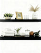 Solid Wood Floating Shelves, 40in Finished Real Wood Wall Shelves by Unknown