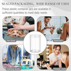 Patelai 4 Pieces Round Wide-mouth Leak Proof Plastic Container Jars with Lids for Travel Storage Makeup Beauty Products Face Creams Oils Salves Ointments DIY Making(12 Ounce,Clear)