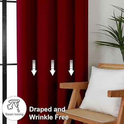 Simplebrand Ava Red Blackout Curtains - Image 7