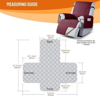 VANSOFY 100% Waterproof Recliner Chair Covers, Recliner Cover Non-Slip Dog - Image 2