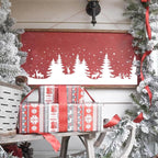 Christmas Stencils for Window Glass Large Christmas Stencil Forest Deer Stencil for Doormat Winter Scene Holiday Drawing Templates for Painting on Wall Canvas Paper Doormat