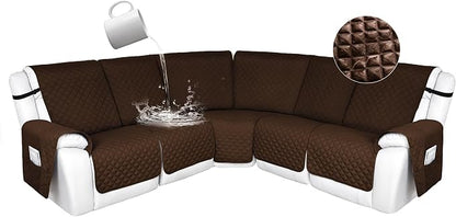 HDCAXKJ 100% Waterproof Reclining Sectional Couch Covers L Shape Recliner Sofa by HDCAXKJ