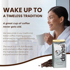 Danesi Caffe Italian Whole Coffee Beans - Espresso Coffee Beans and Medium Roast Whole Bean - Perfect for Espresso Machines, French Press, and Home Brewing - Gold (6.6 lb)