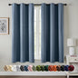 MIULEE Blackout Curtains for Bedroom 2 Panels 34 x 63 Inch Long Stone Blue | by MIULEE