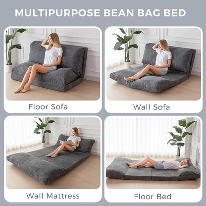 MAXYOYO Folding Sofa Bed, Extra Thick and Long Floor Sofa Convertible Sleeper - Image 3