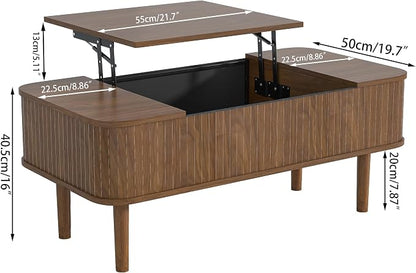Fluted Lift Top Coffee Table - Image 2