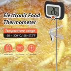 10 Inch Long Digital Candy Thermoometer with Pot Clip,Deep Fry Thermometer,Rotating Display, Best Instant Read Food Meat Thermometer for Candy Making or Deep Frying