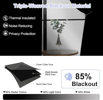Simplebrand Ava Taupe Blackout Curtains - Image 2