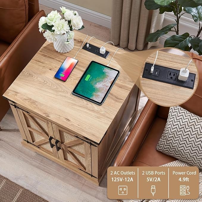 Barnyatoh Farmhouse Boho End Table - Image 3