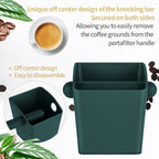 Espresso Knock Box Square High Side Wall Splash Prevention Design Knock Box Shock Absorbing Non Slip Knock Box Espresso With Removable Knock Bar Espresso Accessories for Home/Office