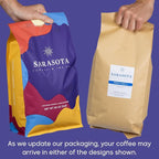 Sarasota Coffee Ground French Vanilla | Medium Roast Gourmet Flavored Coffee Grounds | Low Acid, Mold Free, Specialty Grade Flavored Bulk Ground | 5lb (80 oz)