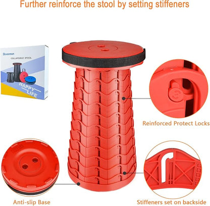 Boreeman Upgraded Folding Stool Lightweight Yet More Sturdy - Image 3