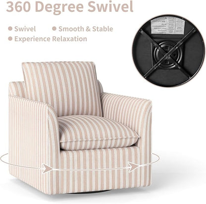 INZOY Swivel Accent Chair Set of 2, Upholstered Square Chair - Image 5