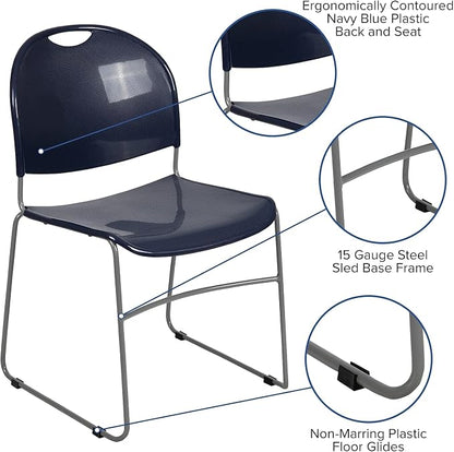 Flash Furniture HERCULES Series 5 Pack 880 lb. Capacity Navy Ultra-Compact - Image 5