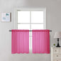 Chyhomenyc Hot Pink Sheer Curtains 30 inch Length 2 Panels, Light Filtering by Chyhomenyc
