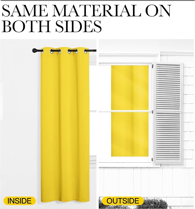 NICETOWN Window Curtain Panels, Thermal Insulated Solid Grommet Draperies/Drapes - Image 6