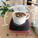 Coffee Mug Warmer - Gifts for Women - Fast Heating 16W Coffee Warmer with 3-Level Temperature Adjustment, 8H Auto Shut-Off, Small Gifts Cup Warmer Suitable for Coffee, Tea, Water, Milk, and Candle