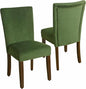 HomePop Parsons Classic Upholstered Accent Dining Chair, Dark Green Velvet by HomePop