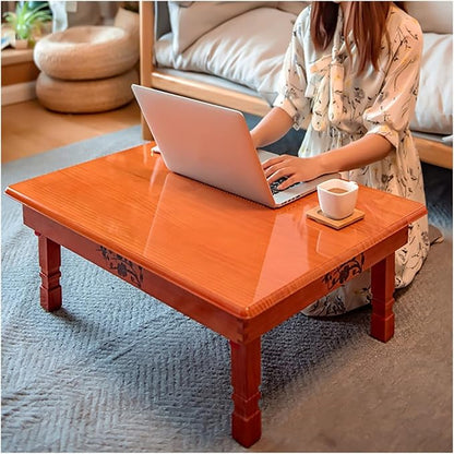 Korean Solid Wood Orange Coffee Table - Image 4