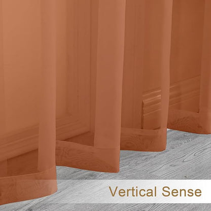 Chyhomenyc Orange Sheer Valances - Image 9