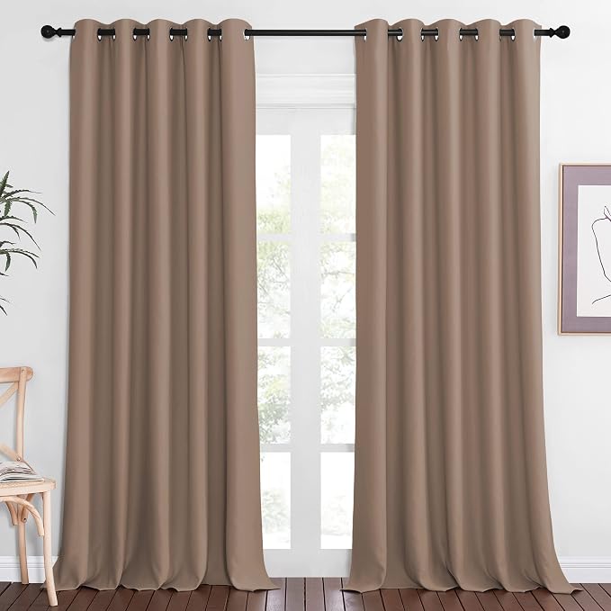 NICETOWN Blackout Bedroom Curtain 102 inches Length, Grommet Thermal Insulated by NICETOWN