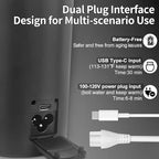 Travel Mini Kettle Portable Small Electric Kettle with Plug-in Boiling & Keeps Warm via USB, Portable Water Boiler with 4 Temperature Settings, 304 Stainless Steel with Auto Shut-off 16oz(Black)