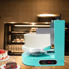 Cake Decorating Machine, Automatic Cake Cream Spreading Machine 200W for 4-12" Cakes, Cake Frosting Machine, 60-320rpm Rotating Speed, Turntable with Adjustable Scraper, LCD Display (Green)