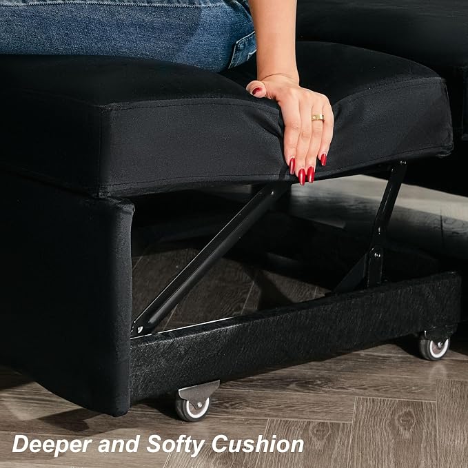 Belffin Modular Sectional Sleeper Sofa Bed - Image 6