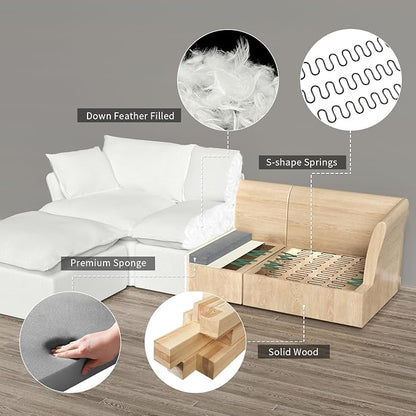 Cloud Sectional Couches, Down Filled Sofa - Image 6