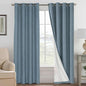 H.VERSAILTEX Linen Blackout Curtains 84 Inches Long 100% Blackout Thermal by HVERSAILTEX