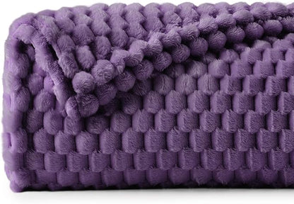 BEDELITE Purple Twin Blanket for Couch, Soft Cozy Gifts for Women, 60 * 80 | 3D by BEDELITE