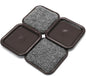 24Pcs Square Metal Felt Furniture Caster Cups, 1-3/4Inch Carpet-Bottom by Unknown