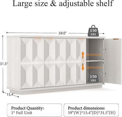 Brafab Buffet Cabinet, Wood Sideboard Cabinet - Image 2