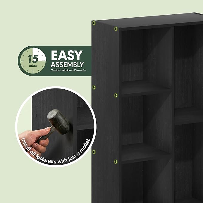 Furinno Luder 5-Cube No Tool Assembly Open Shelf - Image 4