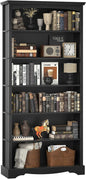 TVU 6-Tier Wooden Bookshelf, 76 Inch Tall Bookshelf by TVU