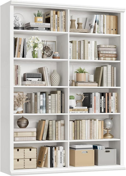 Rresyet 71.8" L *47.2“W Wooden Bookcase and Bookshelf – Extra Large Bookshelf - Image 7