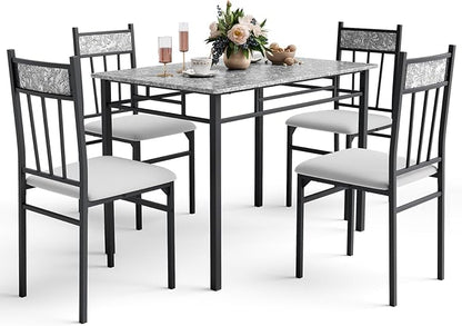 NAFORT 5 Piece Dining Table Set by NAFORT