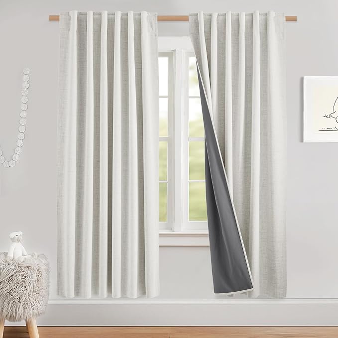 NICETOWN 100% Blackout Nursery Curtains, Thermal Insulated & Noise Reducing by NICETOWN