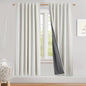 NICETOWN 100% Blackout Curtains 72 inch Long 2 Panels, Linen Blend Thermal by NICETOWN