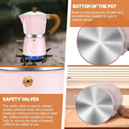 3 Cup Aluminum Espresso Stovetop Moka Pot Express Coffee Maker Percolator Italian Classic Mocha Coffee Machine for Italian and Cuban Cafe Brewing for Home & Camping 150ml 5oz