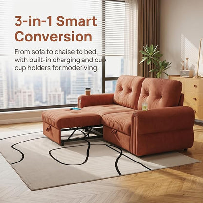 Convertible Couches, Queen Size Pull Out Sofa Bed - Image 6